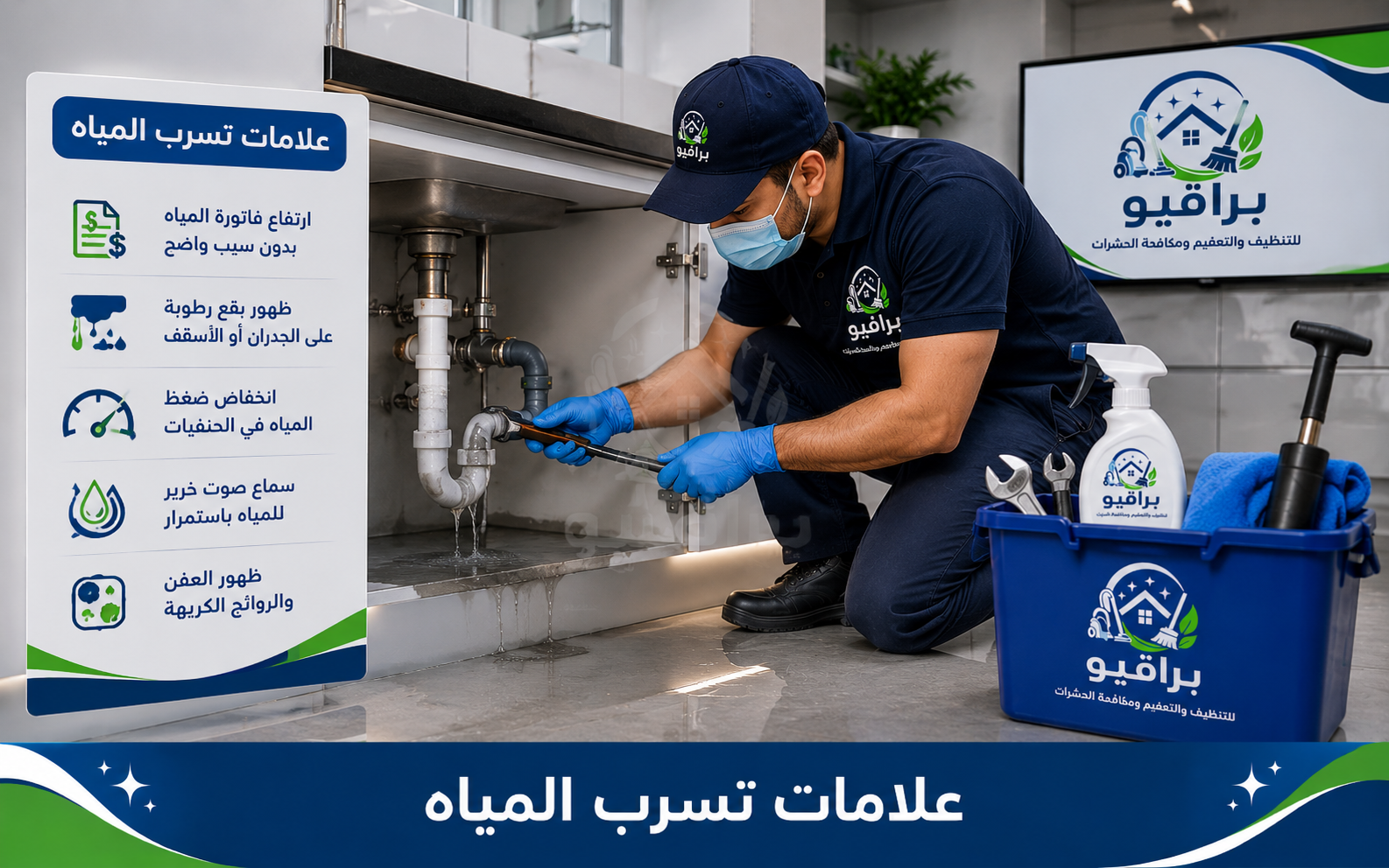 علامات تسرب المياه