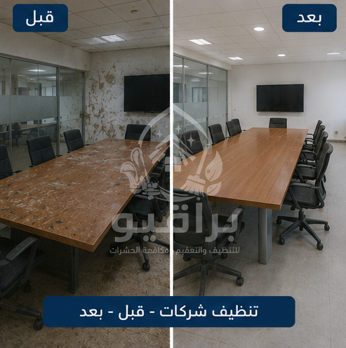تنظيف دورات مياه شركة قبل وبعد