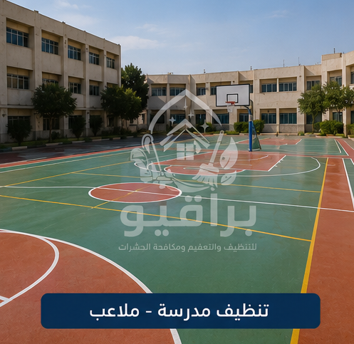تنظيف الملاعب المدرسية
