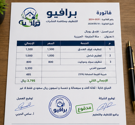 فريق عمل عقود النظافة الشهرية من براقيو