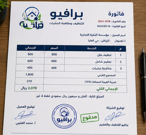 معدات عقود النظافة الشهرية